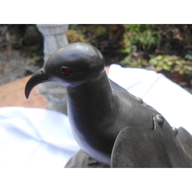 Antique Bird Sculpture in Wood and Metal For Sale - Image 6 of 16