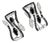 Mid 20th Century 14k White Gold Black Diamond Leaf Huggie Earrings Estate, Pair For Sale