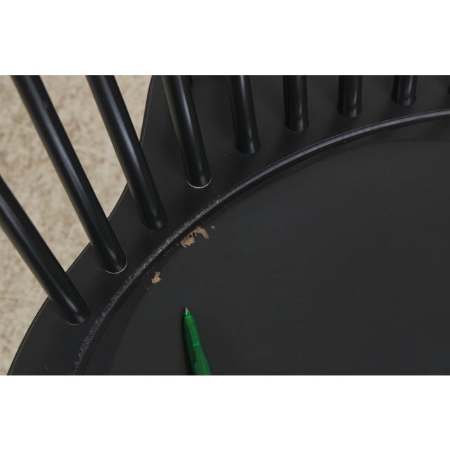 Set of 4 Black Windsor Style Dining Room Chairs For Sale - Image 14 of 18