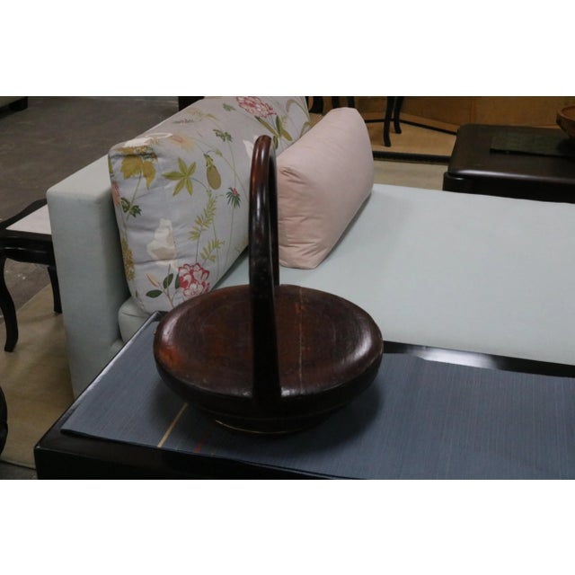 Late 19th Century Chinese Wood Basket For Sale - Image 4 of 8