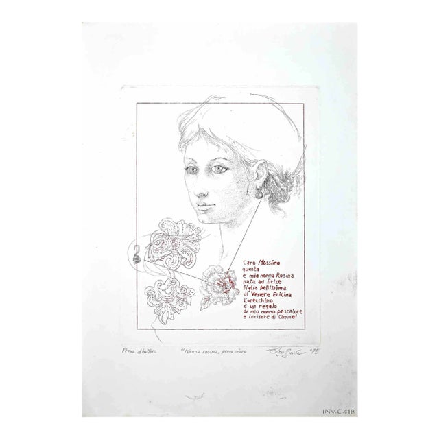 Leo Guide, Nonna Rosina, Etching, 1975 For Sale