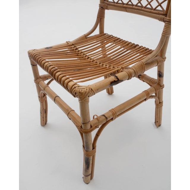 Vintage Bamboo Dining Set, 1970s, Set of 5 For Sale - Image 6 of 11