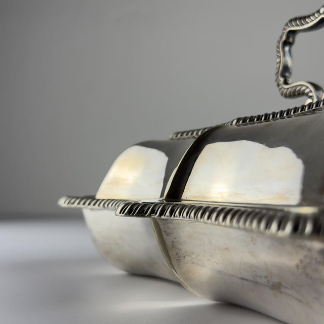 Antique Early 20th Century Silver Plated Sheffield Serving Dish and Cover, England For Sale - Image 6 of 18
