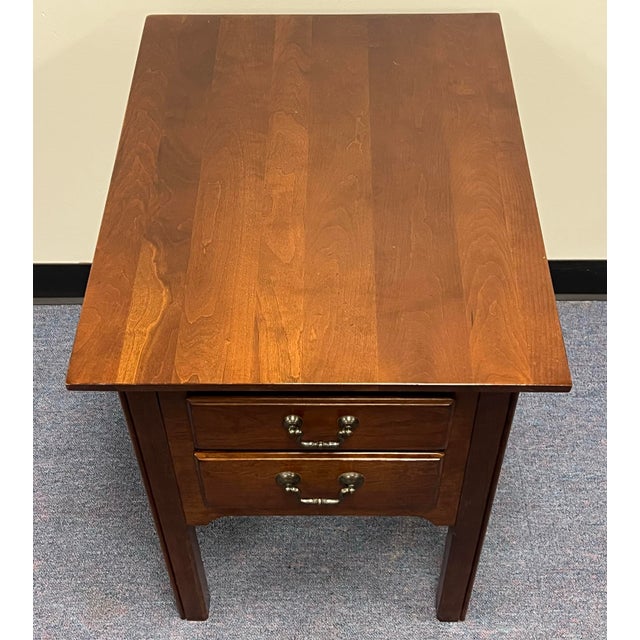 Brown Pennsylvania House Chippendale 2 Drawer Nightstands - A Pair For Sale - Image 8 of 9