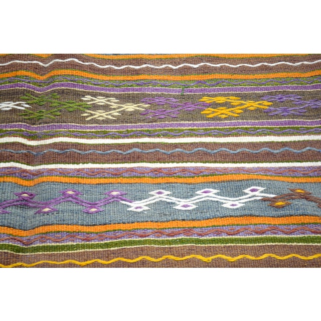 1960s Vintage Turkish Professional Hand Knotted Wool Rug, 5'5x9'2 For Sale - Image 5 of 5