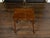 English English Oak Side Table with Lift Top, Carved Serpentine Front and Fluted Legs For Sale - Image 3 of 12