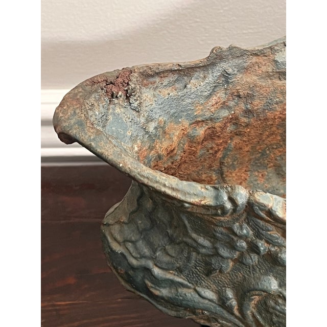 19th Century French Victorian Era Cast Iron Footed Jardiniere For Sale - Image 13 of 15