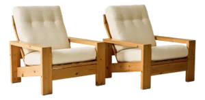Swedish Pine Chairs, 1970's.