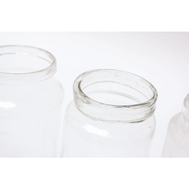 French Antique Blown Cylindrical Clear Glass Jar - Ten Available For Sale - Image 10 of 13