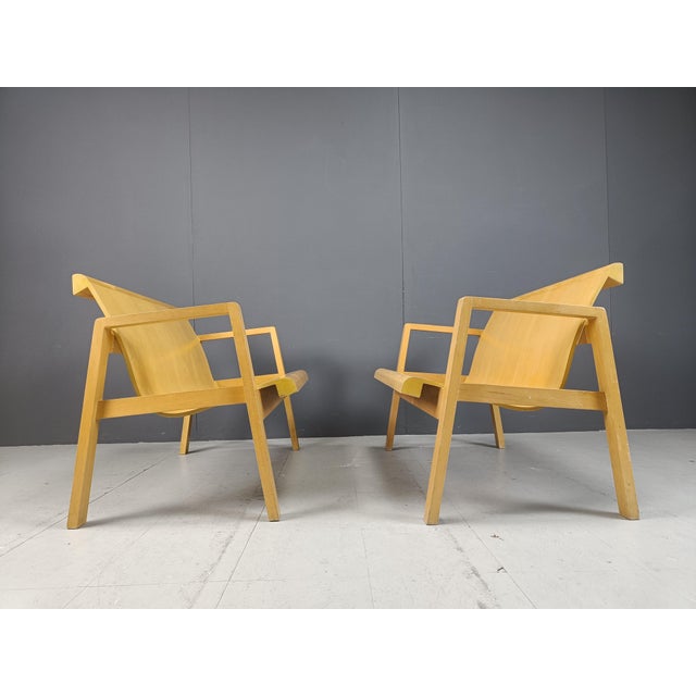 Brown Mid-Century Plywood Benches in the style of Alvar Aalto, 1960s, Set of 2 For Sale - Image 8 of 12