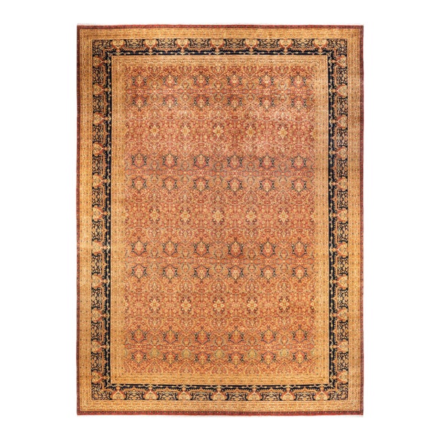 Mogul, One-of-a-Kind Hand-Knotted Area Rug - Orange, 12' 3" x 17' 1" For Sale