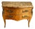 Louis XV Style Marquetry Bombé Commode with Marble Top, 1800s For Sale
