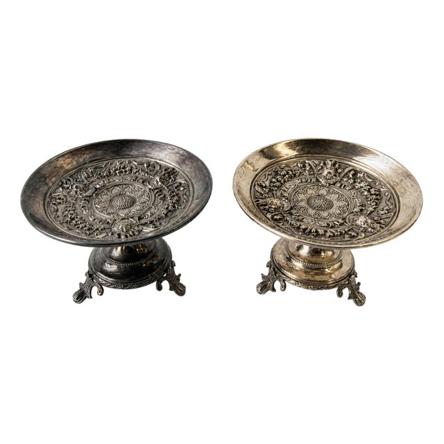 Small Silver Plated Fruit Bowls, Set of 2 For Sale