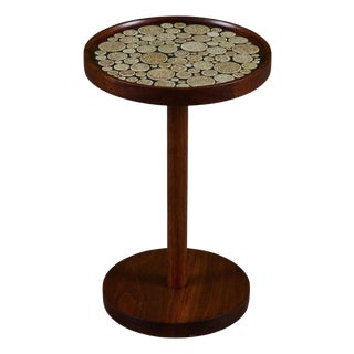 Gordon & Jane Martz Speckle Glazed Mosaic Tile Drink Table For Sale
