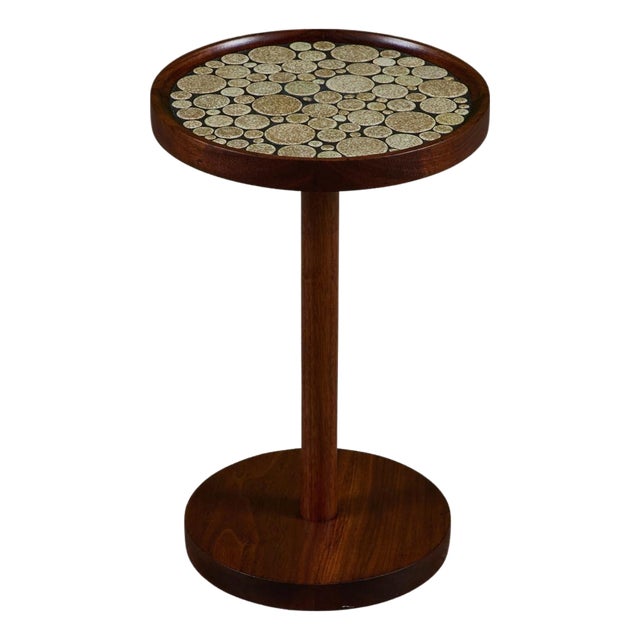Gordon & Jane Martz Speckle Glazed Mosaic Tile Drink Table For Sale