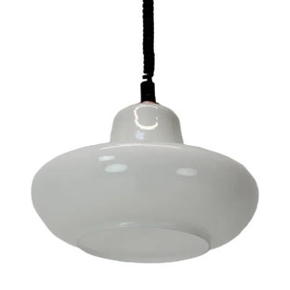 Mid-Century Adjustable Glass Pendant, 1970s For Sale