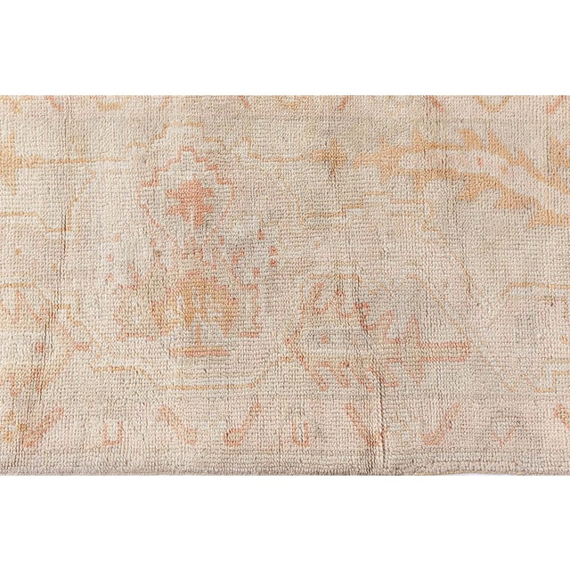 Antique Turkish Oushak Rug For Sale - Image 4 of 10