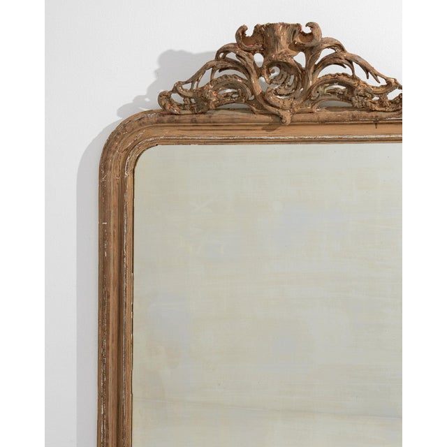 19th Century France Cream Wood Full-length & Floor Mirrors For Sale - Image 4 of 10