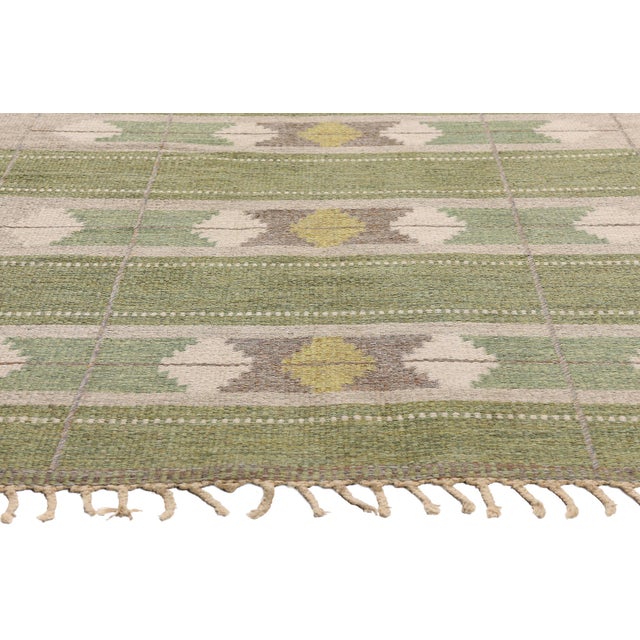 Ingegerd Silow Ingegerd Silow Swedish Rollakan Rug, 04'07 X 06'08 For Sale - Image 4 of 10