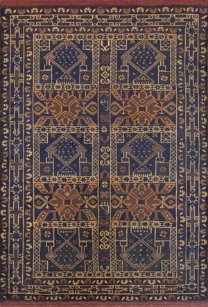 Early 20th Century Handwoven Wool Baluch Accent Rug