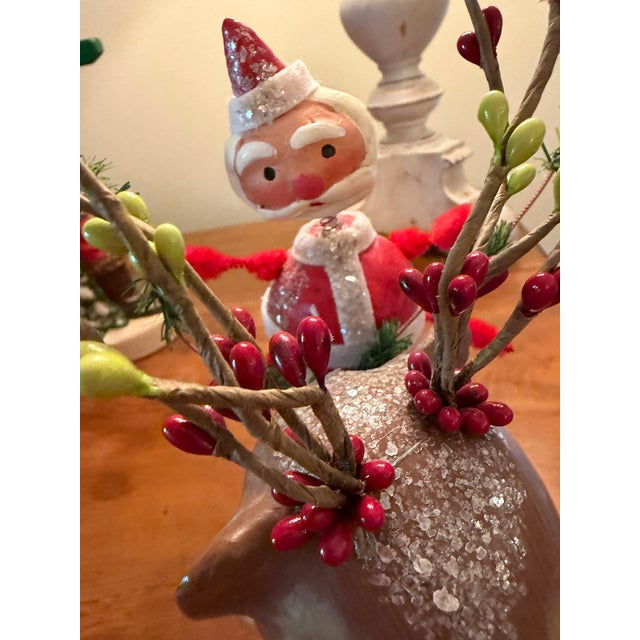 Penny McAllister Bobble Head Santa Riding Reindeer 2006 For Sale - Image 4 of 8