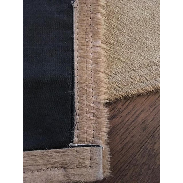 Postmodern Blond Leather Cow Rug, Italy, 1990s For Sale - Image 6 of 8