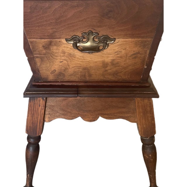 1940s Primitive Dough Box Table For Sale - Image 4 of 10