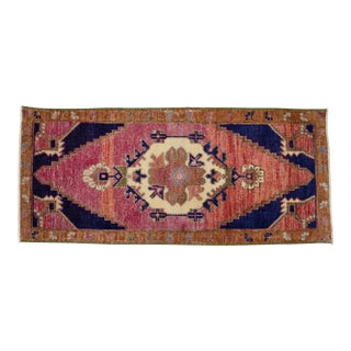 1970s Vintage Hand Knotted Small Rug For Sale