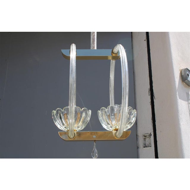 Pendant in Murano Glass and Brass from Barovier, 1950s For Sale - Image 13 of 18