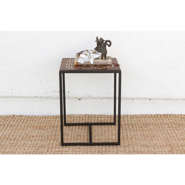 Discover a truly unique piece that marries diverse design elements to create a one-of-a-kind look: this small modern side...