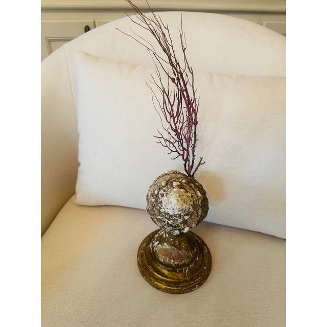 Sea Fan Shell Art on Italian Gold Gilt Base For Sale - Image 10 of 10