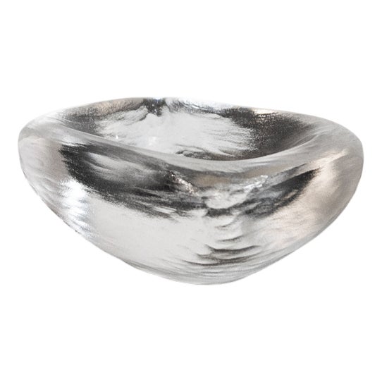 Swedish Centerpiece in Heavy Transparent Glass from Orrefors, 1960s For Sale