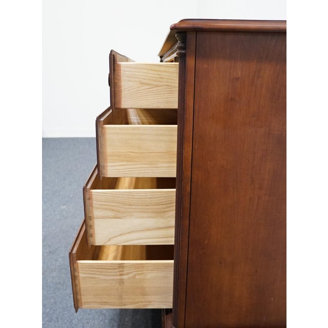 Wood Durham Furniture Saville Row Collection Solid Cherry Early American 66" Triple Dresser 980-173 For Sale - Image 7 of 15