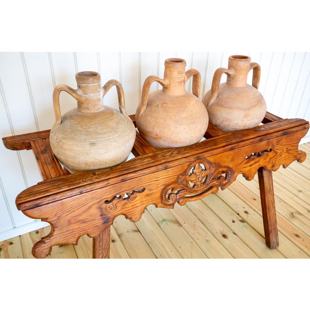 Antique Carved Amphora Stand with Amphorae, 1890s, Set of 4 For Sale - Image 12 of 18