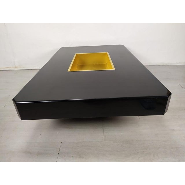 Black & Gold Coffee Table, 1970s For Sale - Image 6 of 18