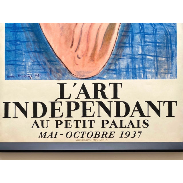 Peach Henri Matisse Vintage 1937 Mourlot Fine Art Lithograph Print Framed Landmark French Exhibition Poster " Le Reve " 1935 For Sale - Image 8 of 13