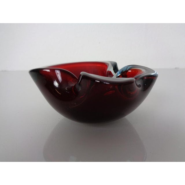 Sommerso Murano Glass Ashtray, Italy, 1960s For Sale - Image 6 of 14