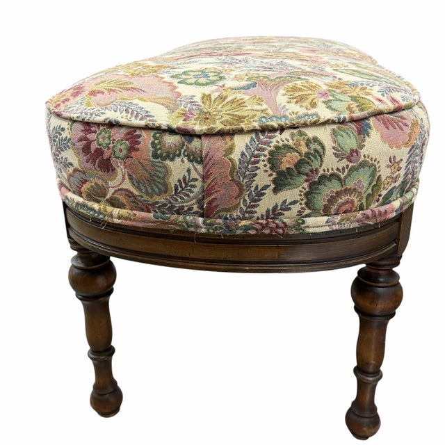 Antique Upholstered Long Bench, Ottoman, Coffee Table For Sale - Image 4 of 10