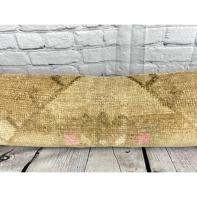 12 x 46 Lumbar Rug Pillow Turkish Tapestries Turkish Pillow Cushion Cover For Sale - Image 4 of 7