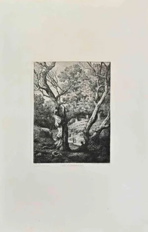 Pontus Cinier, Foret De Fontainebleau, Etching, 1870s