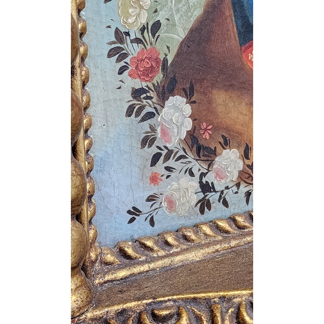 Late 19th Century Late 19th Century Divine Shepherdess Original Oil Paniting For Sale - Image 5 of 11