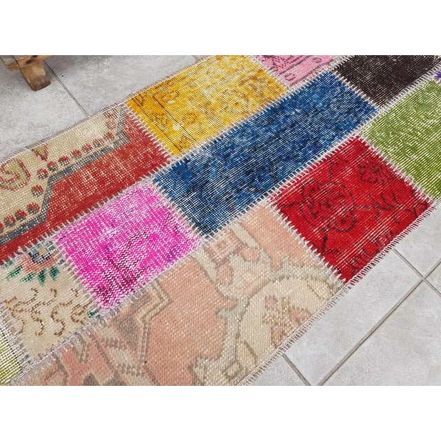 Turkish Anatolian Wool Vintage Carpet For Sale - Image 3 of 10