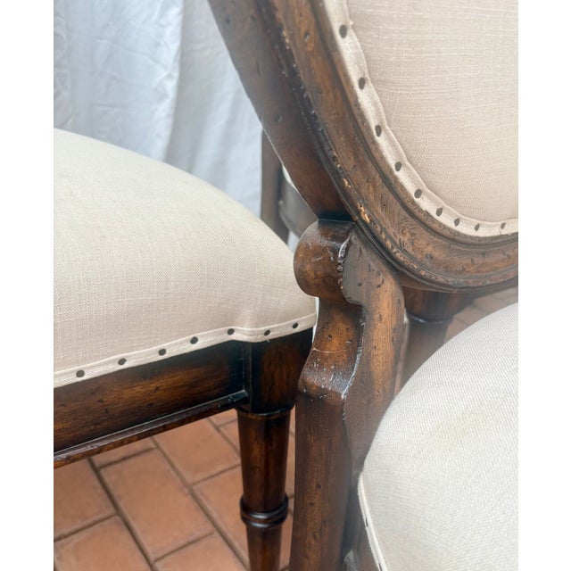 Stanley Furniture European Farmhouse Louis XVI Medallion Dining Chairs-Set of 6 For Sale In Palm Springs - Image 6 of 14