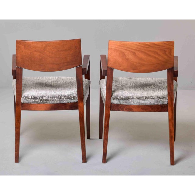 Wood Pair of Art Deco Style Mahogany Armchairs For Sale - Image 7 of 12