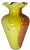 Vintage 14 In. Tall Murano Pink Yellow Spatter Confetti Vase For Sale - Image 9 of 18