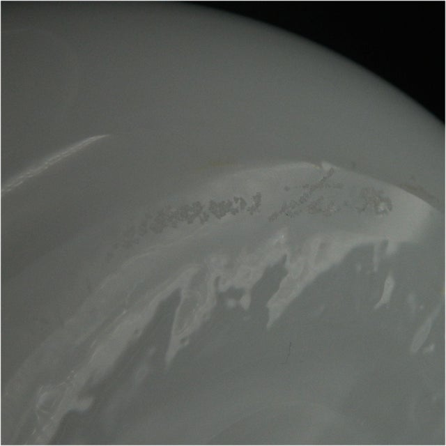 White Vintage Glass Vase by Tapio Wirkkala for Venini, 1990 For Sale - Image 8 of 11