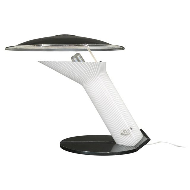 Space Age Italian Murano Glass Table Lamp by Leucos, 1970s For Sale - Image 13 of 13