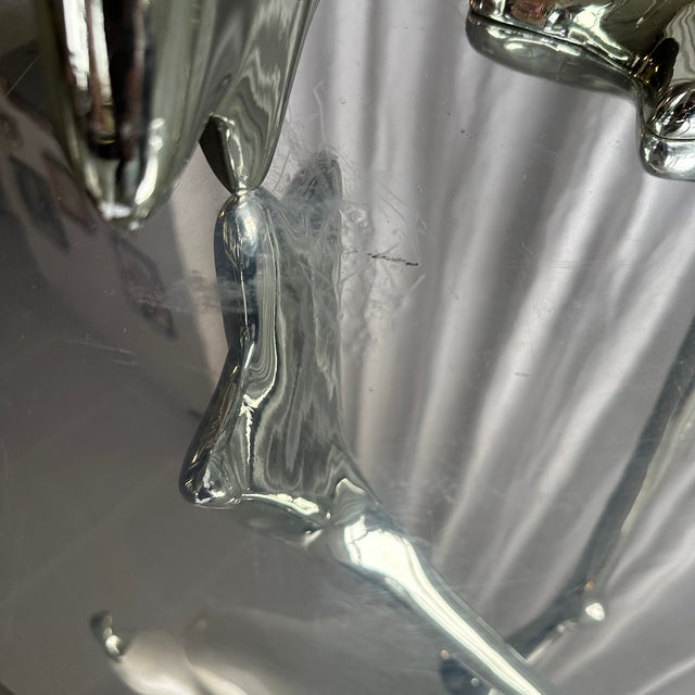 Vintage Pearl White and Silver Plastic Flamingo Sculpture, 1970s For Sale - Image 14 of 18