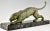 Demetre Chiparus, Art Deco Panther Sculpture, 1930, Metal Sculpture on Marble Base For Sale - Image 6 of 12
