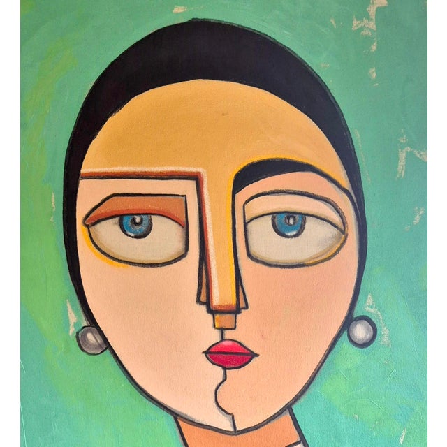 Contemporary figurative painting Acrylic on canvas Signed